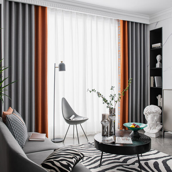 Natural Linen Curtains 84 Inch Length 2 Panels for Bedroom, Semi Sheer Linen Drapes Black Grommets Basketweave Slub Texture Curtains - Image 2