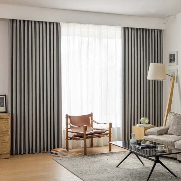 Natural Linen Curtains 84 Inch Length 2 Panels for Bedroom, Semi Sheer Linen Drapes Black Grommets Basketweave Slub Texture Curtains - Image 5