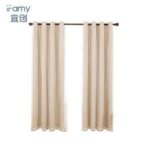 Elegant Cotton Room Darkening Blackout Curtains for Living Room Bedroom Thermal Insulated Privacy Grommet Window Curtain Panels