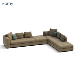 Linsy Home Oversized Modular Couch, Sectional Sofa with Storage Ottomans, Couch with Reversible Chaises