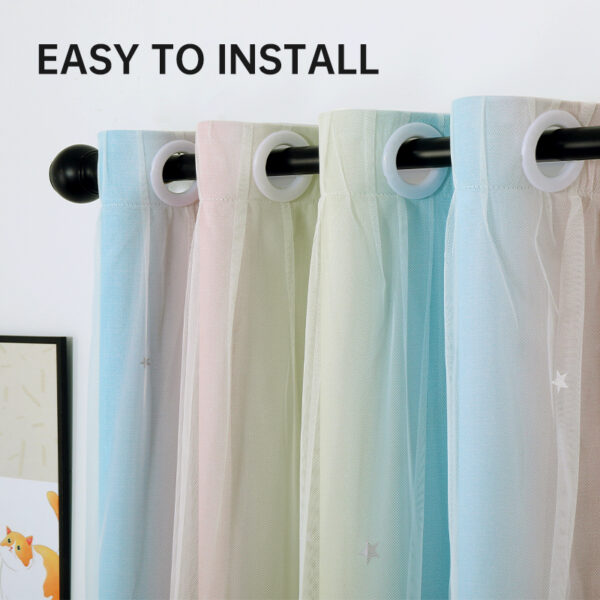 Elegant Cotton Room Darkening Blackout Curtains for Living Room Bedroom Thermal Insulated Privacy Grommet Window Curtain Panels - Image 3