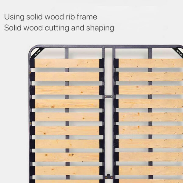 Full Size Bed Frame, Wood Platform Bed Frame with headboard, Solid Wood Bed with Wood Slat Support, No Box Spring Needed, Easy Assembly, Rustic Pine - Image 4