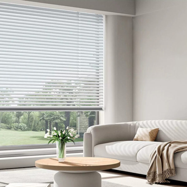 Cordless Aluminum Mini Blinds for Windows 1" Room Darkening Metal Horizontal Window Blinds Venetian Light Adjust Custom Window Shades for Home Office Door Custom Size - Image 5