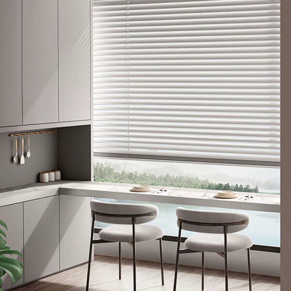 Cordless Aluminum Mini Blinds for Windows 1" Room Darkening Metal Horizontal Window Blinds Venetian Light Adjust Custom Window Shades for Home Office Door Custom Size - Image 6