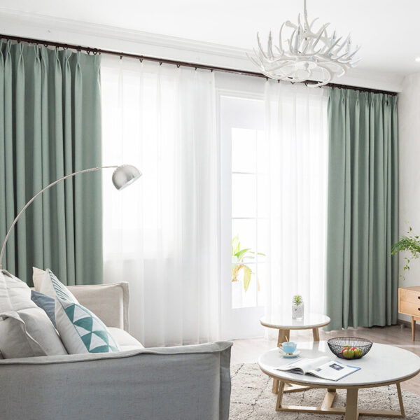 Linen Sheer Curtains, Rod Pocket & Back Tab Linen Texture Semi Sheer Window Covering, Light Airy Privacy Sheer Panels for Bedroom Living Room Patio Glass Door - Image 2
