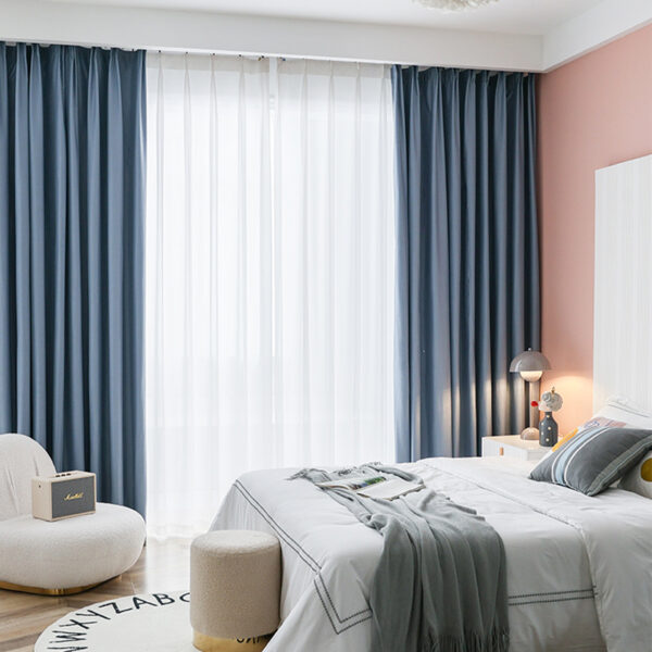Linen Sheer Curtains, Rod Pocket & Back Tab Linen Texture Semi Sheer Window Covering, Light Airy Privacy Sheer Panels for Bedroom Living Room Patio Glass Door - Image 5