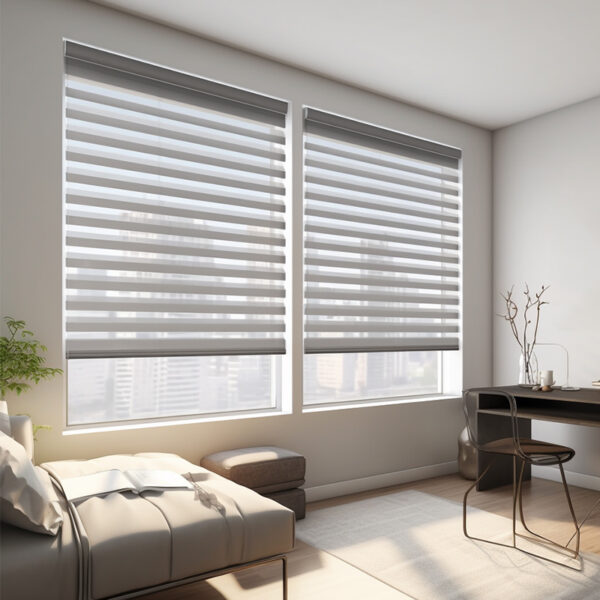 Zebra Roller Window Blinds,Custom Cut to Size,Roller Blinds Dual Layer Roller Shade Blinds - Image 2