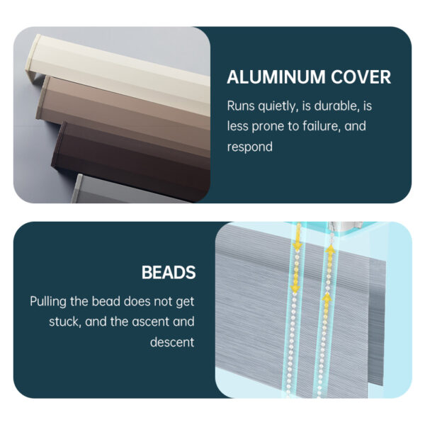 Zebra Roller Window Blinds,Custom Cut to Size,Roller Blinds Dual Layer Roller Shade Blinds - Image 3