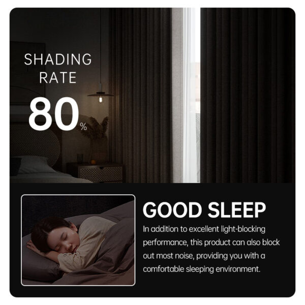 Room Darkening Faux Linen Curtains for Bedroom, Rod Pocket/Back Tab/Hook Belt Linen Burlap Light Blocking Noise Dampening Curtains for Living Room, Natural - Image 3